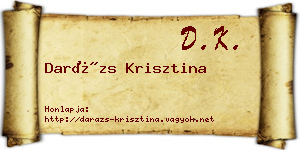 Darázs Krisztina névjegykártya